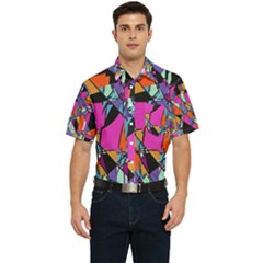 Abstract 2 Men s Short Sleeve Pocket Shirt  by LW323