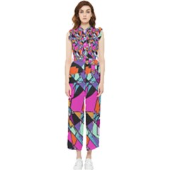 Abstract 2 Women s Frill Top Jumpsuit by LW323