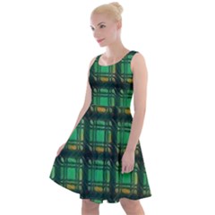 Green Clover Knee Length Skater Dress by LW323