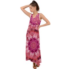 Love V-neck Chiffon Maxi Dress by LW323