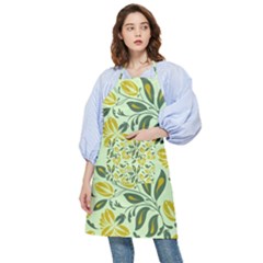 Folk Floral Pattern  Abstract Flowers Surface Design  Seamless Pattern Pocket Apron by Eskimos