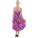 Watercolor Flowers  Multi-colored Bright Flowers High-Low Halter Chiffon Dress  View2