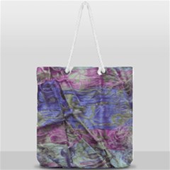 Warp And Weft Full Print Rope Handle Tote (large) by kaleidomarblingart