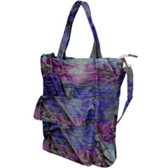 Warp And Weft Shoulder Tote Bag by kaleidomarblingart