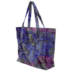 Warp And Weft Zip Up Canvas Bag by kaleidomarblingart