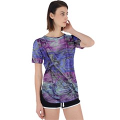 Warp And Weft Perpetual Short Sleeve T-shirt by kaleidomarblingart