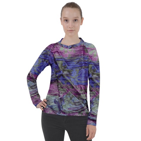 Warp And Weft Women s Pique Long Sleeve Tee by kaleidomarblingart