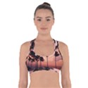 Palm Trees Cross Back Sports Bra View1