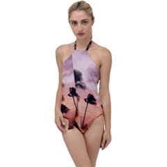 Palm Trees Go With The Flow One Piece Swimsuit by LW323