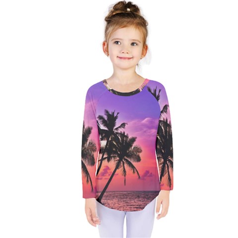 Ocean Paradise Kids  Long Sleeve Tee by LW323