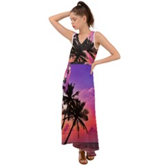 Ocean Paradise V-neck Chiffon Maxi Dress by LW323