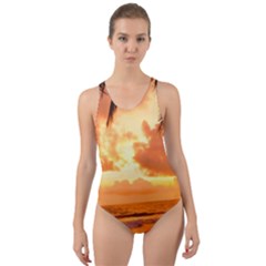 Sunset Beauty Cut-out Back One Piece Swimsuit by LW323