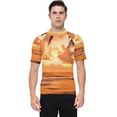 Sunset Beauty Men s Short Sleeve Rash Guard by LW323