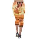 Sunset Beauty Lightweight Velour Capri Leggings  View2