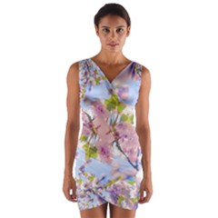 Bloom Wrap Front Bodycon Dress by LW323