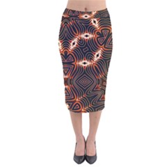 Fun In The Sun Velvet Midi Pencil Skirt by LW323