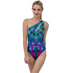 Peacock2 To One Side Swimsuit by LW323