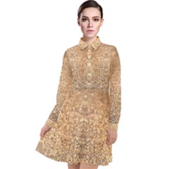 Sparkle Long Sleeve Chiffon Shirt Dress by LW323