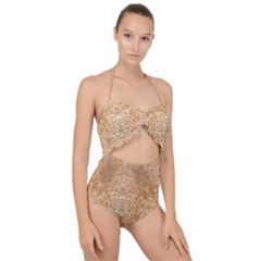 Sparkle Scallop Top Cut Out Swimsuit by LW323