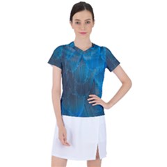 Feathery Blue Women s Sports Top by LW323