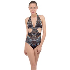 Holy1 Halter Front Plunge Swimsuit by LW323