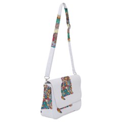 Flower Cat Shoulder Bag With Back Zipper by LW323