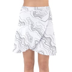 Topography Map Wrap Front Skirt by goljakoff