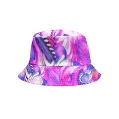 Hot Pink Fuchsia Flower Fantasy  Inside Out Bucket Hat (kids) by CrypticFragmentsDesign