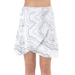 Topography Map Wrap Front Skirt by goljakoff