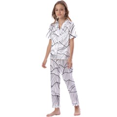 Mountains Kids  Satin Short Sleeve Pajamas Set by goljakoff