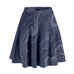 Topography Map High Waist Skirt by goljakoff