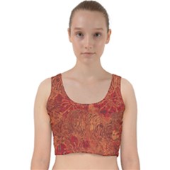 Animalprintfnl1 Velvet Racer Back Crop Top by PollyParadise