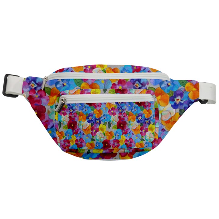 Pansies  Watercolor Flowers Fanny Pack