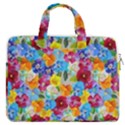 Pansies  Watercolor Flowers MacBook Pro Double Pocket Laptop Bag View1