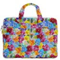 Pansies  Watercolor Flowers MacBook Pro Double Pocket Laptop Bag View2