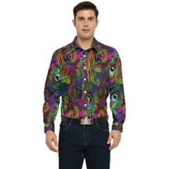 Peacockmania Men s Long Sleeve Pocket Shirt  by MrsTheDON