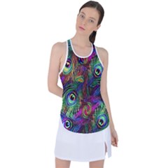 Peacockmania Racer Back Mesh Tank Top by MrsTheDON