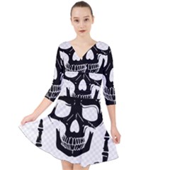 Bad 2 The Bone Quarter Sleeve Front Wrap Dress by MrsTheDON