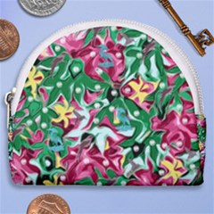 Floral-diamonte Horseshoe Style Canvas Pouch by PollyParadise