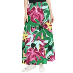 Floral-abstract Maxi Chiffon Skirt by PollyParadise