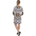 Gold Design Long Sleeve Hoodie Dress View2