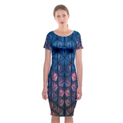 Abstract3 Classic Short Sleeve Midi Dress by LW323