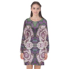 Lilac s  Long Sleeve Chiffon Shift Dress  by LW323