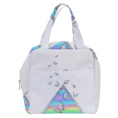 Minimal Holographic Butterflies Boxy Hand Bag by gloriasanchez