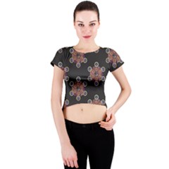 Metatron Cube Crew Neck Crop Top by gloriasanchez