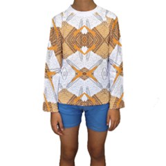 Abstract African Pattern Kids  Long Sleeve Swimwear by gloriasanchez