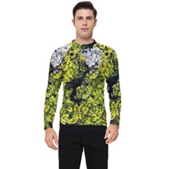 Acid Green Patterns Men s Long Sleeve Rash Guard by kaleidomarblingart