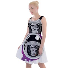 Purple Spacemonkey Knee Length Skater Dress by goljakoff