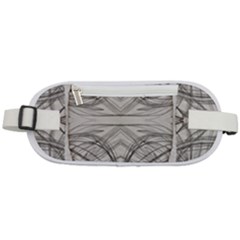 Monochrome Module Pattern Iv Rounded Waist Pouch by kaleidomarblingart