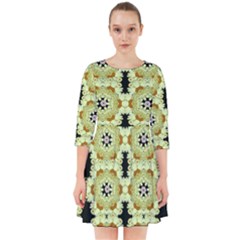 Summer Sun Flower Power Over The Florals In Peace Pattern Smock Dress by pepitasart